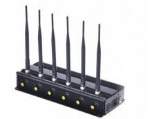 Powerful Desktop Adjustable Cellular Mobile phone WiFi Jammer with 6 Bands