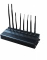 16W High Power 8 Antennas Desktop 3G 4G WiFi Bluetooth GPS LoJack Jammer 