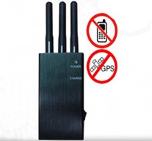 Portable 3 Antennas Bluetooth 2G Cell Phone Signal Jammer