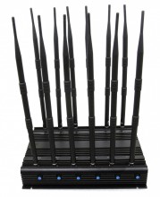 Desktop 12 antenna WiFi 2.4G 5.2G 5.5G 5.8G interceptor 5G/4G/3G/2G mobile phone with 3.5G 3.7G signal jammer