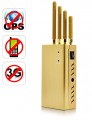 Portable GPSL1 3G Cellphone Signal Jammer with Golden Color
