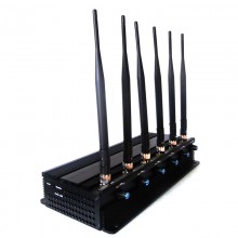 Powerful Adjustable WiFi 3G 4G All Cellphone Signal Blocker with 6 Antennas