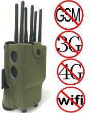  Powerful 6 Antennas Handheld Selectable WiFi Jammer 3G/4G Mobile Phone Jammer with Carry Case