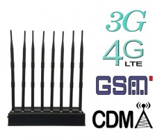 Desktop 8 Channels Cell Phone Signal Jammer 5G Mobile Phone 3.5G 3.7G Blocker