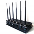 Adjustable Powerful 15W 3G 4G Cellphone Signal Jammer with 6 Antennas