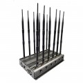 63W 12 Channels High Powerful WIFI GPS UHF VHF Mobile Phone All-in-one Signal Jammer with Adjustable Button