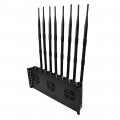 8 Bands Desktop WiFi2.4G/5.2G/5.8G +  Mobile Phone 2G/3G/4G Signal Jammer with Adjustable Button
