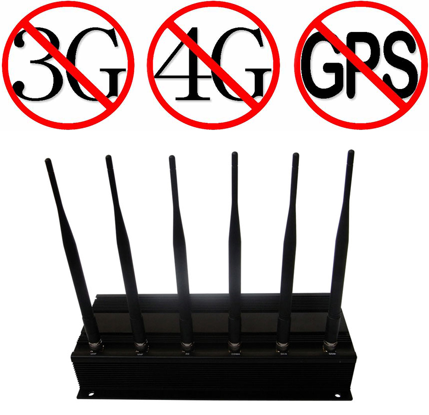 High Power 6 Antenna Signal Jammer 3G 4G All Frequency Mobile Phone Jammer for Sales