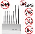 12W High Power 8 Antennas Bluetooth WiFi GPS VHF UHF 3G Signal Blocker
