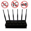 15W 2G 3G Mobile Phone GPS WiFi Signal Jammer with 6 Antennas