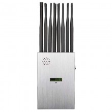 LCD screen 16 antenna handheld 5G mobile phone jammer WiFi GPS UHF VHF RC all-in-one signal jammer